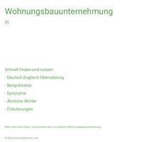 Wohnungsbauunternehmung