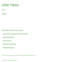 alter Hase