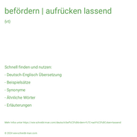 befördern | aufrücken lassend