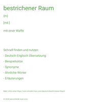 bestrichener Raum