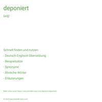 deponiert