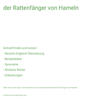 der Rattenfänger von Hameln