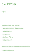 die 1920er