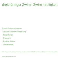 dreidrähtiger Zwirn | Zwirn mit linker Schussdrehung