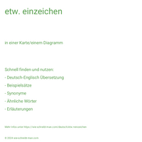 etw. einzeichen