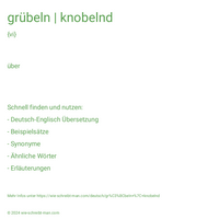 grübeln | knobelnd