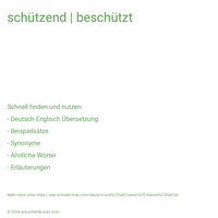 schützend | beschützt