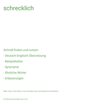 schrecklich