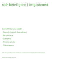 sich beteiligend | beigesteuert