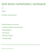 sich einen runterholen | wichsend