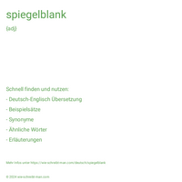 spiegelblank