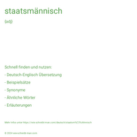 staatsmännisch