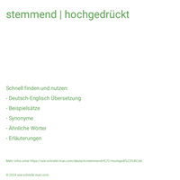 stemmend | hochgedrückt