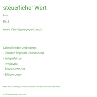 steuerlicher Wert