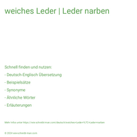 weiches Leder | Leder narben