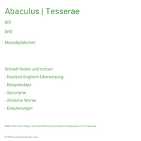 Abaculus | Tesserae