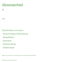 Abwesenheit