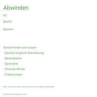 Abwinden