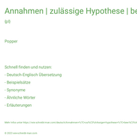 Annahmen | zulässige Hypothese | bewährbare Hypothese | Ad-hoc-Hypothese | Riemann'sche Vermutung