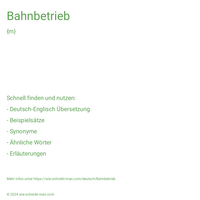 Bahnbetrieb