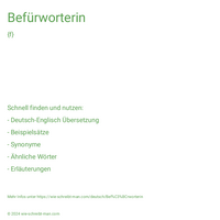 Befürworterin