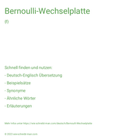 Bernoulli-Wechselplatte