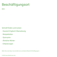 Beschäftigungsort