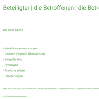 Beteiligter | die Betroffenen | die Betroffenen in den Prozess miteinbeziehen