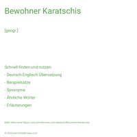 Bewohner Karatschis