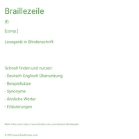 Braillezeile