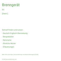 Brenngerät