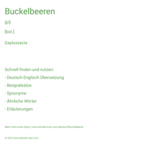 Buckelbeeren