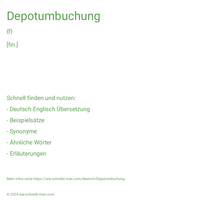 Depotumbuchung