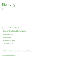 Dichtung