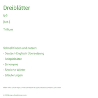 Dreiblätter