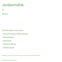 Jordanmühle