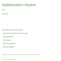 Kabelmodem-Hacker