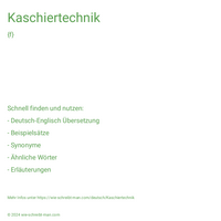 Kaschiertechnik