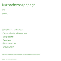 Kurzschwanzpapagei