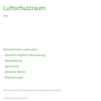 Luftschutzraum