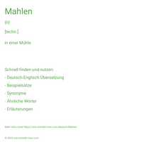 Mahlen