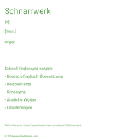 Schnarrwerk