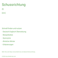 Schussrichtung