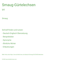 Smaug-Gürtelechsen