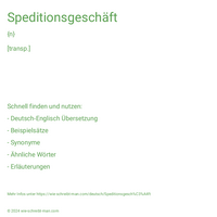 Speditionsgeschäft