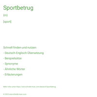 Sportbetrug