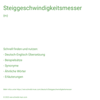 Steiggeschwindigkeitsmesser