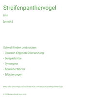 Streifenpanthervogel