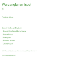 Warzenglanzmispel