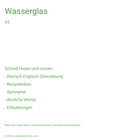 Wasserglas